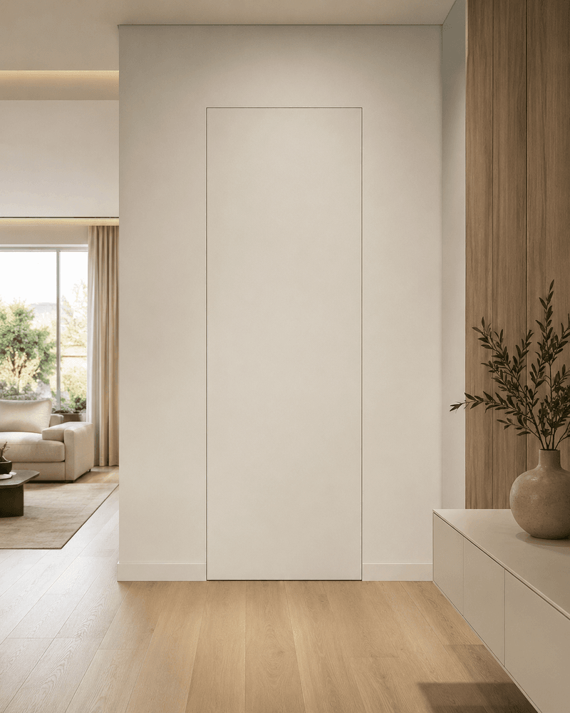 Concealed interior door